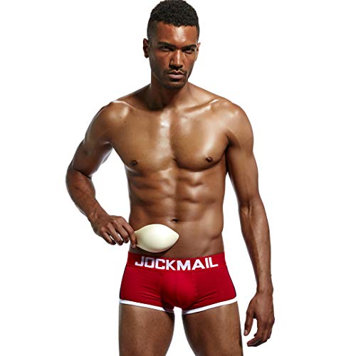 JOCKMAIL Men's Boxer Briefs Cotton Stretch Underwear Mens Padded Boxers Removable Front Cup Bulge Enhancing Underwear3