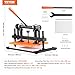 VEVOR Leather Cutting Machine, 14.2 x 10.2 in Embossing Plate Manual Die Cutter, 0.47 in Pressure Stroke Leather Embossing Machine, Dual Guide Shafts Die Cut Machine for Various of Materials