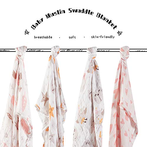 image for Viviland Baby Muslin Swaddle Blanket for Newborn Boys and Girls | 70% 