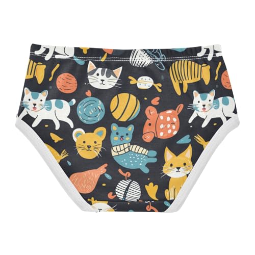 ZZKKO Pet Cat Colorful Toys Girls Underwear Toddler Panties for Girls Comfort Brief Size 8Y2
