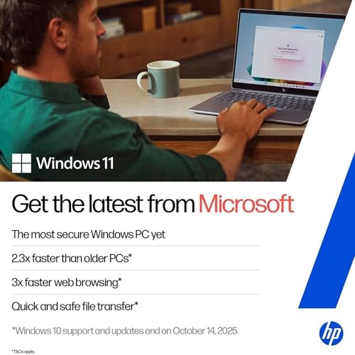 Image of HP 16GB RAM Student and Home Laptop with Microsoft 365, 64GB SSD, Fast Intel Core, Win 11 w /o Earbuds - Perfect for Work & Play