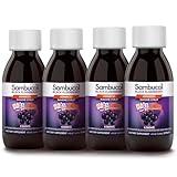 Sambucol Black Elderberry Syrup for Kids - Elderberry Extract, Elderberry Syrup, Black Elderberry for Kids & Toddlers, Sambucus Immune Support Supplement - 4 Fl Oz (Pack of 4)