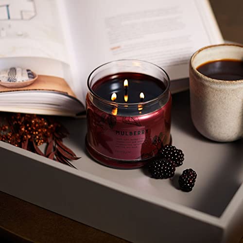 Partylite Kerzenglas mit 3 Dochten in Brombeere