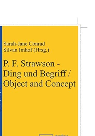 P. F. Strawson - Ding und Begriff / Object and Concept: 18 book cover