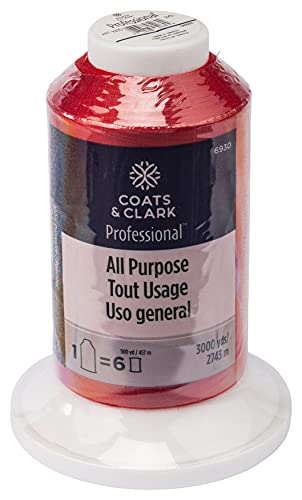 Hilo todo uso Coats & Clark 3000 yd rojo miniatura 1