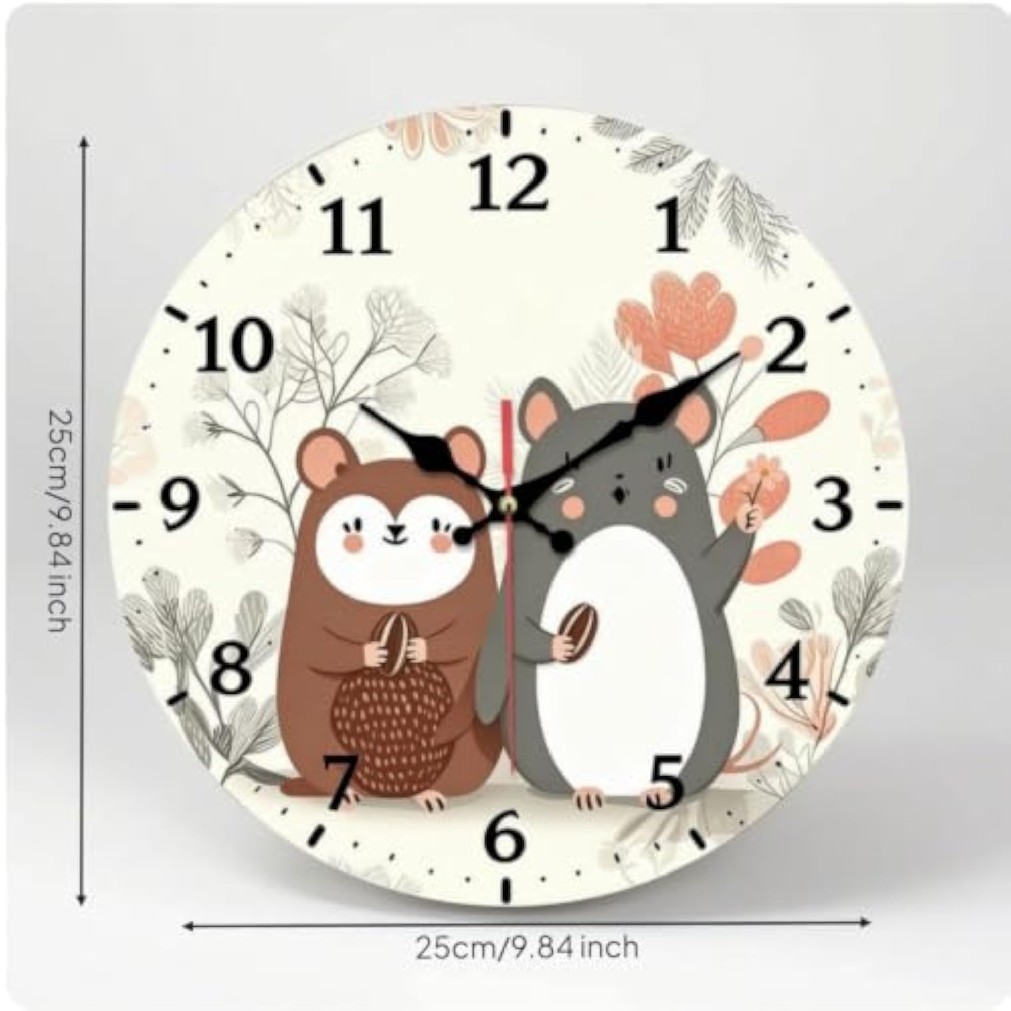 Non-Ticking Silent Wall Clock, 25CM