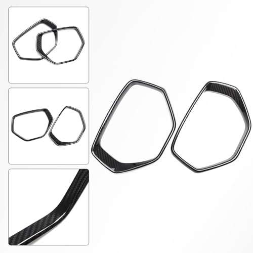 Image of Jogon Carbon Fiber Rearview Eyebrow Frame Cover Trim for Corvette C8 Z06 Z51 Stingray HTC Coupe 2020 2021 2022 2023 2024 Exterior Side Mirror Cover Decorative Frame