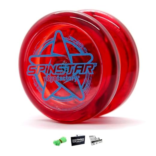 YoyoFactory SPINSTAR Yo-Yo - Rojo (Genial para Principiantes, Juego Yoyo Moderno, Cuerda e Instrucciones Incluidas)