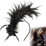 【Exquisite Handwerkskunst】Diese Vintage Feder Haarband ist aus hochwertigen Federn, Satin und Kunststoff gefertigt. Die Federn werden von einem weichen Metalldraht gehalten und können je nach Belieben gebogen oder aufrecht gestellt werden.Das Haarband ist sehr elastisch und dadurch sehr einfach und bequem zu tragen.