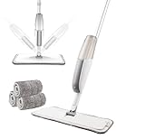 👍【CON ROTACIÓN ANGULAR 】 Cabezal giratorio de 360º, con diseño en forma plana que facilita en gran medida la maniobra para poder llegar alrededor de zonas más difíciles. Mango de acero inoxidable extralargo y resistente. Fácil de usar, compacta y ligera, su varilla desmontable lo que permite ahorrar espacio. Sin duda hará una experiencia de limpieza más eficiente.