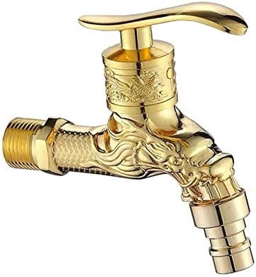 Rubinetto Mop Vintage A Parete - Ottone, Maniglia A Croce, G1/2, Nero, Per Giardino/Bagno