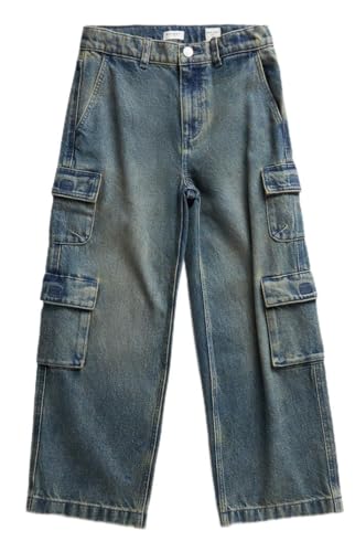 PacSun Kids Baggy Jeans Cargo Indigo Tinted