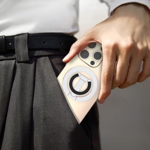 Image of Magnetic Phone Ring Grip for MagSafe Compatible with iPhone Samsung(Silver)