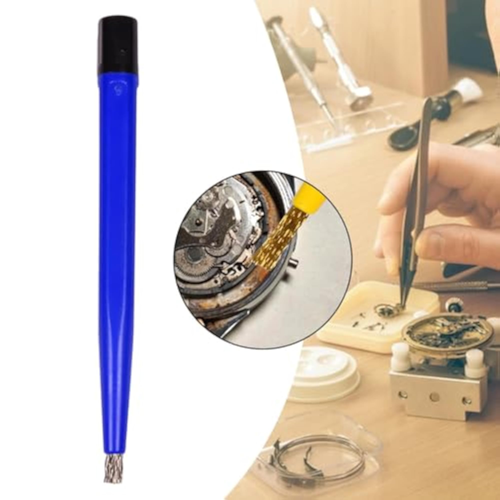 Fiberglass Scratch Brush Pen for Watch Coin Cleaning
