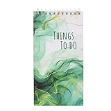 Papboo Leicht zu transportierende To-Do-Liste, Planer, Checkliste mit 80 bedruckten Blättern, mattes Finish (Things Green)