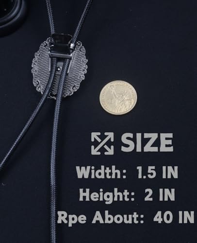 Image of PEARLY JUN Bolo Tie for Women Men Flower Rose Western Cowboy Brown Leather Country Style String Vest Gifts