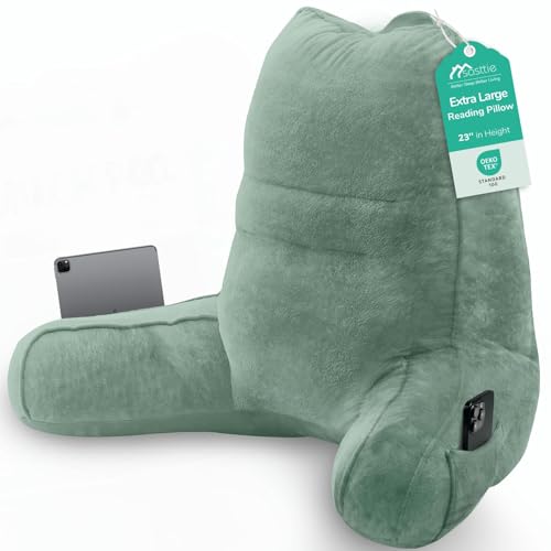 Image of Sasttie Reading Pillow for Bed, Back Pillow for Sitting Up, Sage