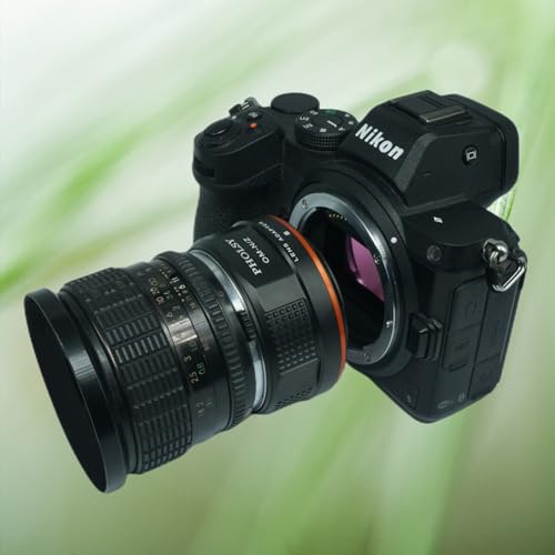 Adaptador de montura de lente PHOLSY para lentes Olympus OM a cámaras Nikon Z, enfoque manual miniatura 3