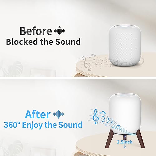 Soporte de madera para HomePod 2 Dinghosen con funda antipolvo 4
