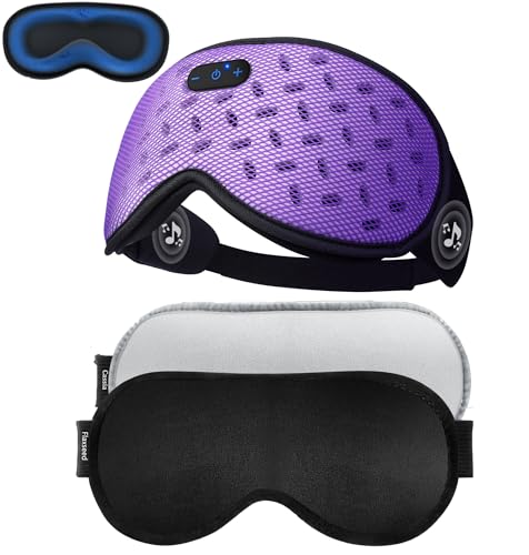 Weighted Bluetooth Sleep Mask with Microwaveable Compress