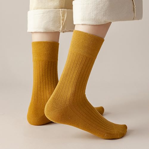 10 Pairs of Retro Colorful Athletic Socks for Women, Solid Color, Above Ankle Crew Stretch Socks for Girls3