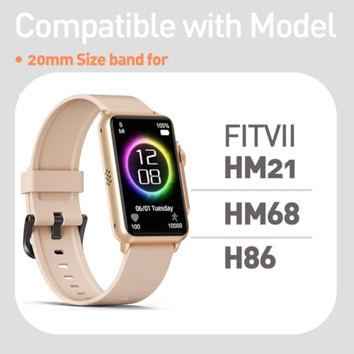 Correa metálica ajustable para smartwatch FITVII miniatura 2