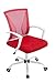 CLP Sedia Ufficio Girevole Tracy Colorata I Sedia Scrivania Direzionale In Rete Con Braccioli I Sedia Pc Imbottita, Colore:rosso, Colore del telaio:bianco