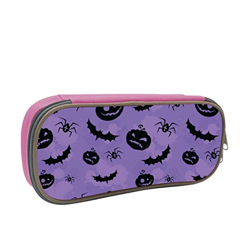 Preisvergleich Produktbild Halloween-Federmäppchen, großes Fassungsvermögen, Schreibwaren, Tasche für Kinder, Jungen und Erwachsene Einheitsgröße rose