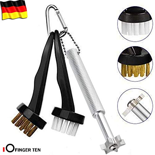 FINGER TEN Golf Club Bürste Cleaner Groove Sharpener Divot Repair Werkzeug Value Set Golf Zubehör Reinigung Golf Schuhe Club Groove (A Style)