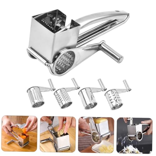 Rallador manual giratorio de acero inoxidable Ciieeo 4 piezas miniatura 7