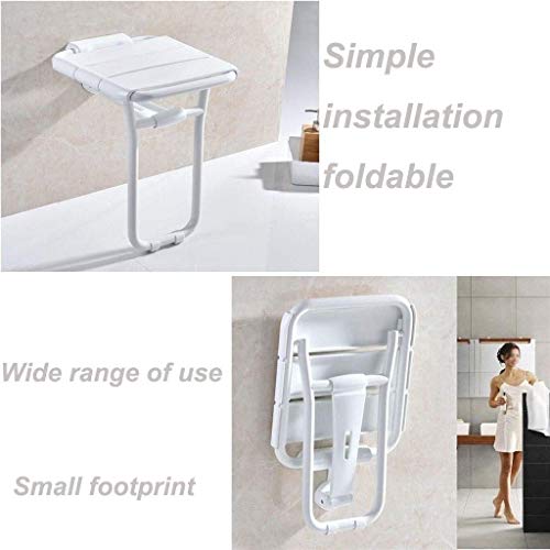 Chaise de douche rabattable blanche de qualité supérieure en ABS - 5