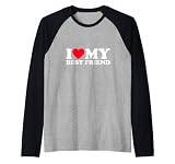 I Love My Bestfriend Tshirt Funny Heart Bestfriend Men Women Raglan