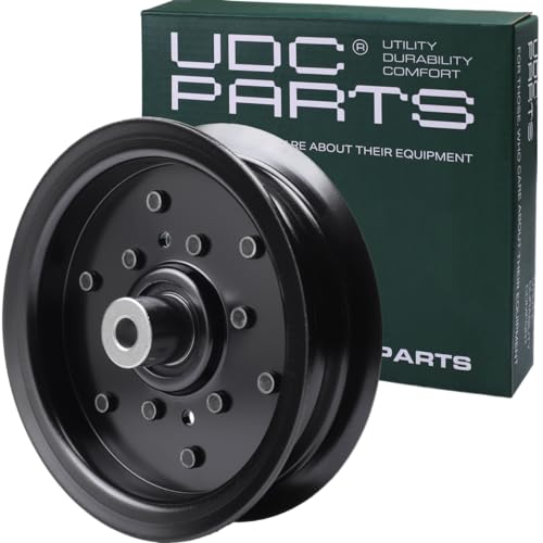 UDC Parts 532196106 Idler Pulley / 42 46 48 54 inch Deck/Replacement for Craftsman Husqvarna Ariens Poulan 532197379 197379 196106 MZ 54 RZ 5424 YTH24K48 2042 LS YTH24V54 LGH2654