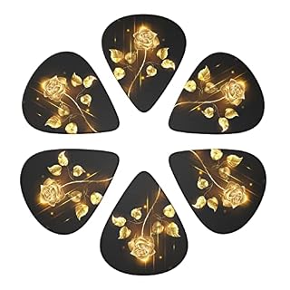 Gold Rose Lot de 6 médiators pour guitare acoustique, guitare électrique, basse, ukulélé – fins, moyens et épais. - Les Beatles, Paul McCartney, John Lennon, RIngo Starr, George Harrison Gold Rose Lot de 6 médiators pour guitare acoustique, guitare électrique, basse, ukulélé – fins, moyens et épais. – Image 4