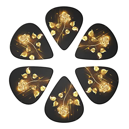 Gold Rose Lot de 6 médiators pour guitare acoustique, guitare électrique, basse, ukulélé – fins, moyens et épais. - Les Beatles, Paul McCartney, John Lennon, RIngo Starr, George Harrison Gold Rose Lot de 6 médiators pour guitare acoustique, guitare électrique, basse, ukulélé – fins, moyens et épais. – Image 5