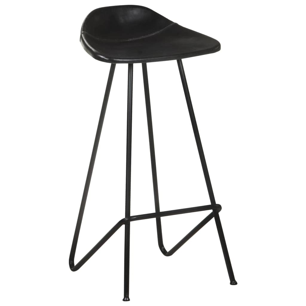 Tabourets de bar en cuir de chèvre véritable au design moderne de qualité supérieure