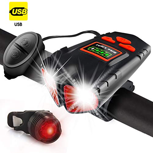 Jowbeam USB Rechargeable Bike Light - 800 Lumens Headlight & Tail Light Set-Bike