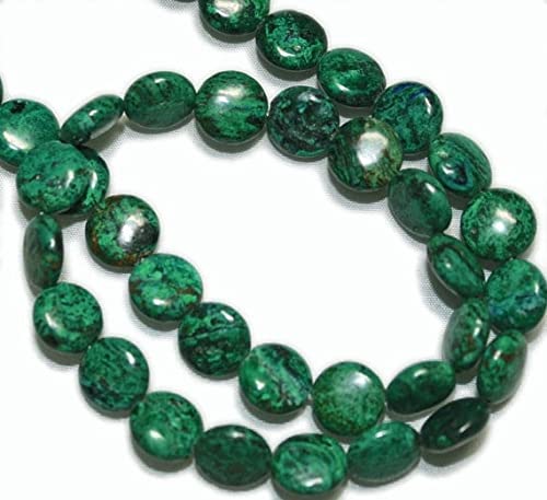 Chrysocolla perles naturelles calibrées sans défaut pour réussir tous vos bijoux DIY