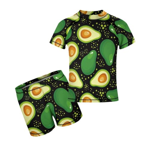 Cute Cartoon AvocadoChildren's Swimsuits Boys Two Piece Suit8-10Y（130cm）