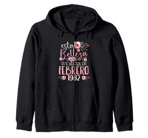 Hecha En Febrero 1982 Mujer Regalo 42 Años Cumpleaños Sudadera con Capucha