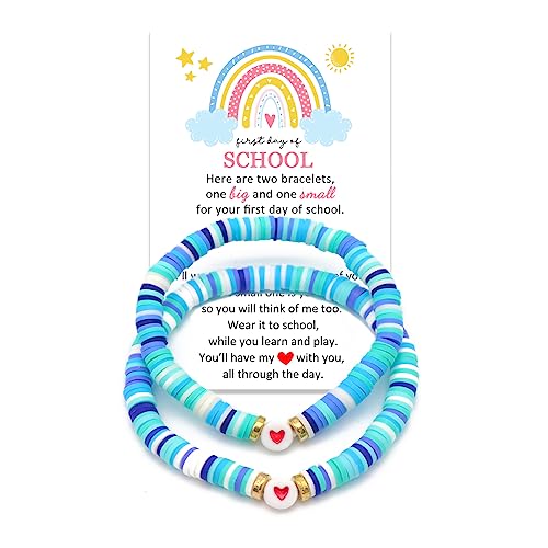 Image of First Day of Kindergarten /School Bracelet Gift, Back to School Bracelet Mommy and Me