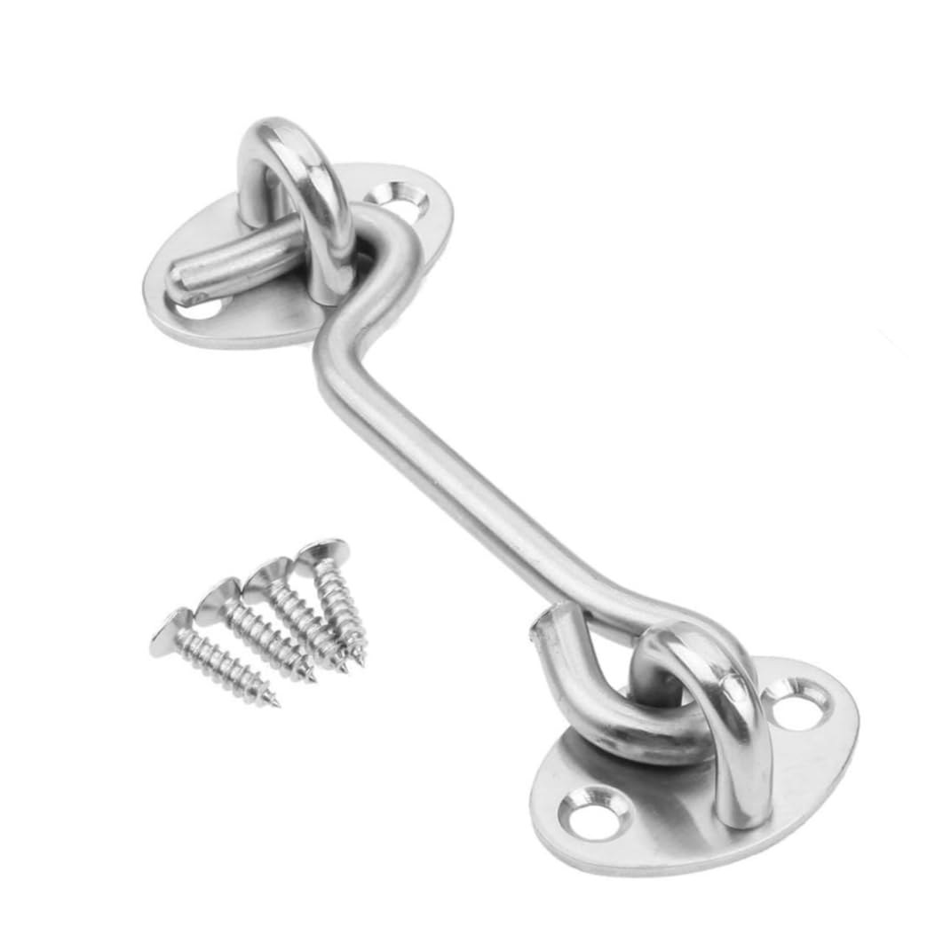 Mgoodoo 150mm Stainless Steel Gate Hook Eye Latch,Wooden Gates
