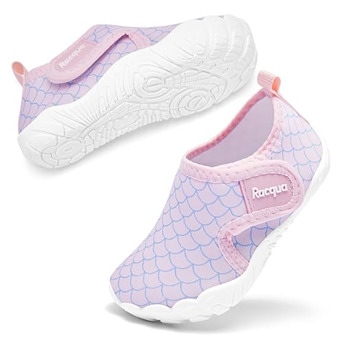 Racqua Toddler Boys Girls Water Shoes Slip-On Quick Dry Aqua Kids Shoes Lightweight Breathable Swim Shoes(Toddler/Little Kid)3