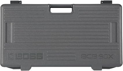 BOSS BCB-90X Large Guitar Effects Pedal Board And Case with Integrated Lid | Heavy-Duty Moulded Case with Junction Box, Customisable To Fit Up-To Ten Pedals