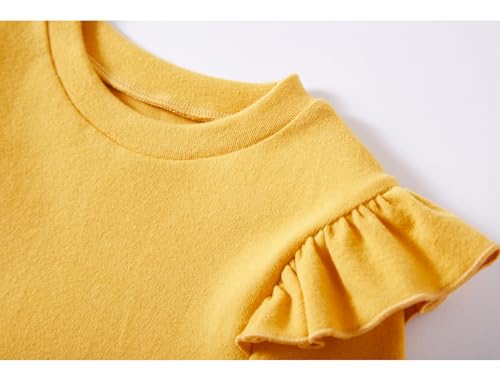 Toddler Baby Girl Soft Thick Crewneck Ruffle Tops Infant Girls Cotton Long Sleeve T-Shirt4