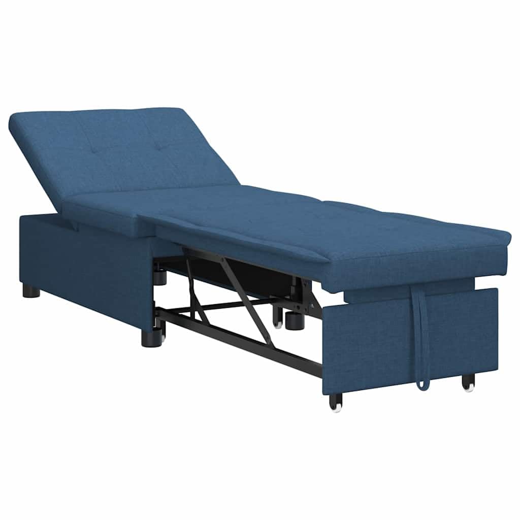 Canapé-lit extensible bleu pour optimiser l'espace de votre studio de vacances
