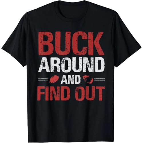 Buck Around and Find out Funny Ohio Map Vintage Adults Kids Gift Unisex T-Shirt Black M