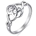 Jude Jewelers Stainless Steel Plain Classical Celtic Love Knot Ring (Silver, 7)