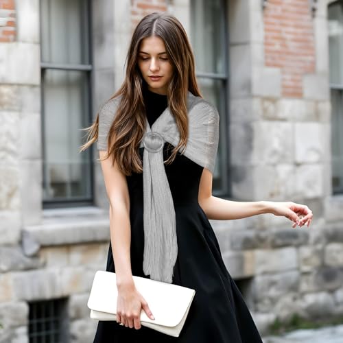 Jeffdad Women Shawls and Wraps for Evening Dress, Sparkling Shawls Wraps for Evening Dresses Party Wedding Bride Bridesmaid 7