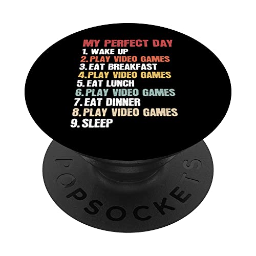 My Perfect Day Gaming Apparel Pyjama rétro pour homme PopSockets PopGrip Interchangeable